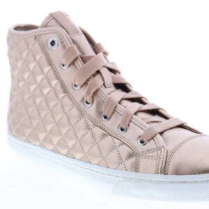 Geox Hi Top Respira Womens Pink/Blush Leather Lace Up Euro Sneakers Shoes